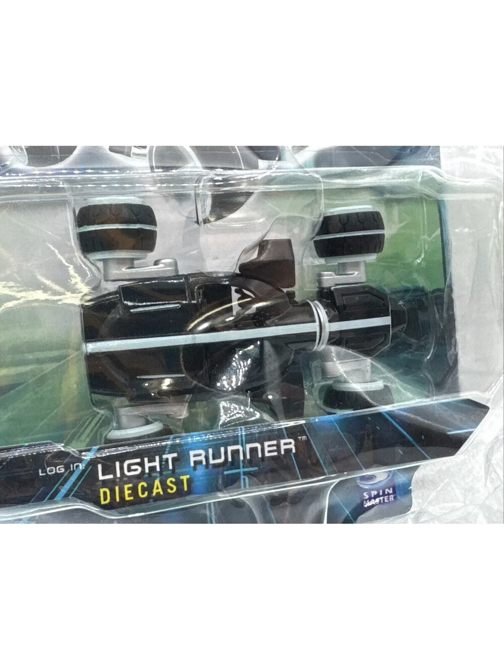 Spin Master Disney 2010 Tron Legacy Series 1 Light Runner Black Diecast Sealed
